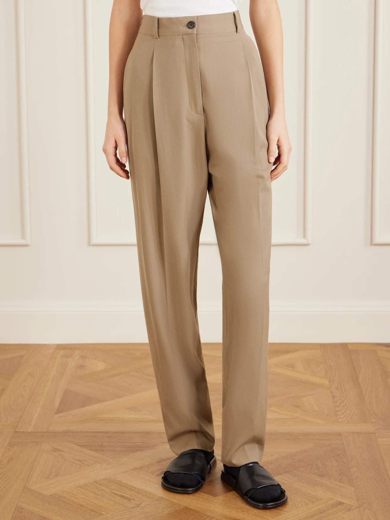 Gianni Pleated Wool Pants