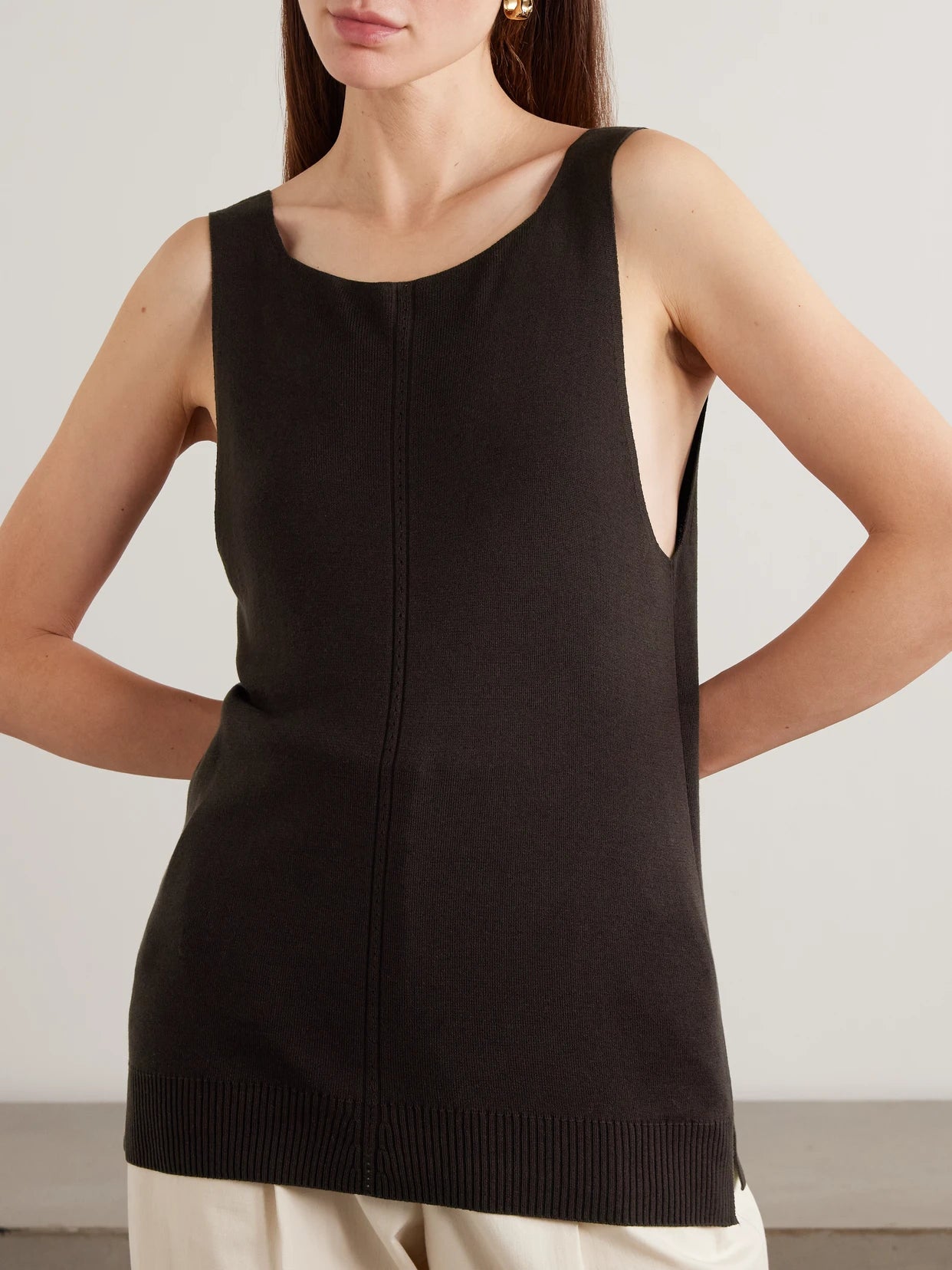 Tell Knitted Silk Tank