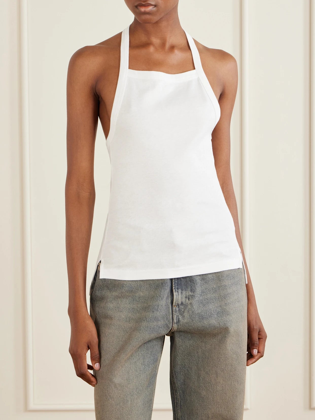 Clovis Cotton Jersey Halterneck Tank