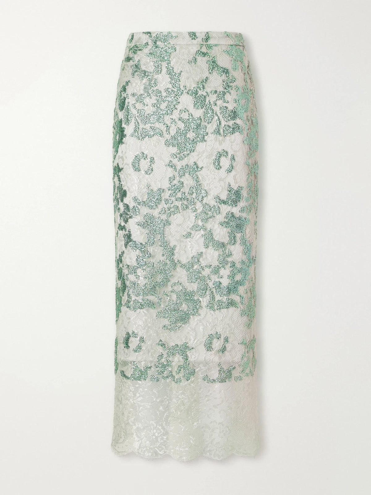 Costarellos Tamlin Sequin-embellished Lace Midi Skirt