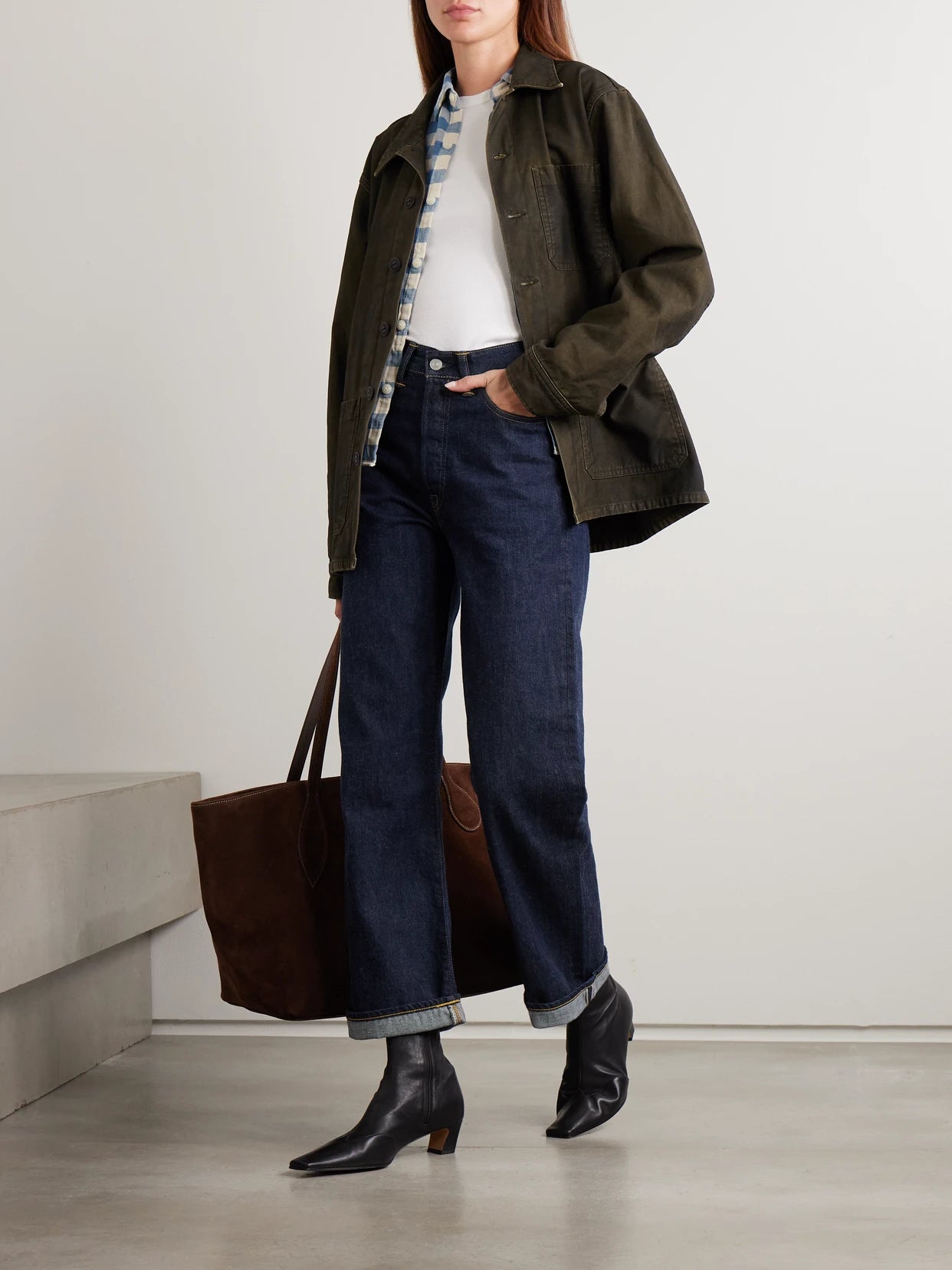 Image of Coats & Jackets. Product name - Asher Cotton-canvas Jacket in Brown colour by brand - RRL