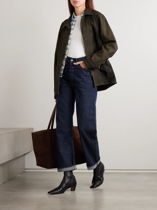 Image of Coats & Jackets. Product name - Asher Cotton-canvas Jacket in Brown colour by brand - RRL