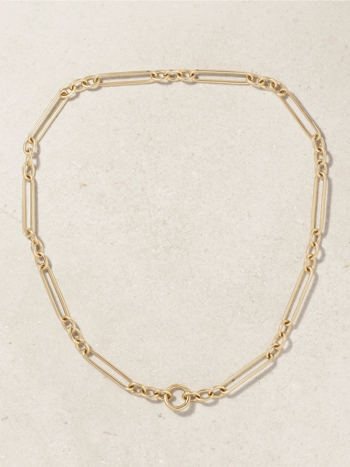 Trombone Link 14-karat Gold Necklace