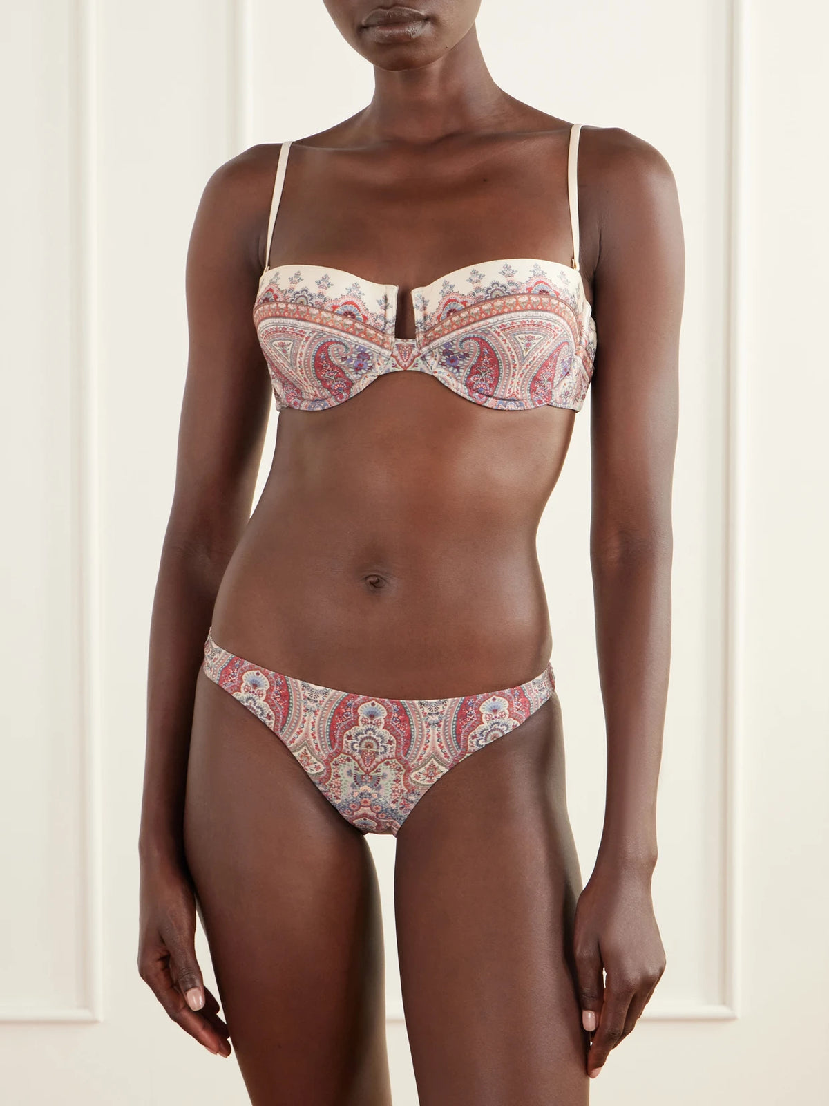 Zimmermann Fairlight Paisley-print Balconette Bikini Top