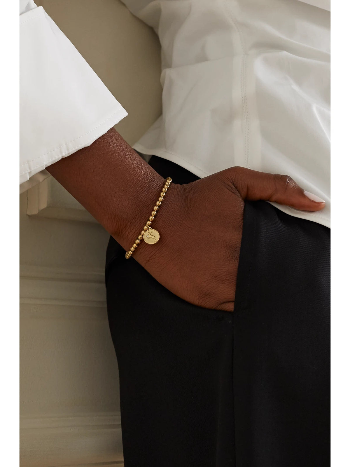 Image of Bracelets. Product name - Capricorn 14-karat Gold Diamond Bracelet in Multi colour by brand - Sydney Evan