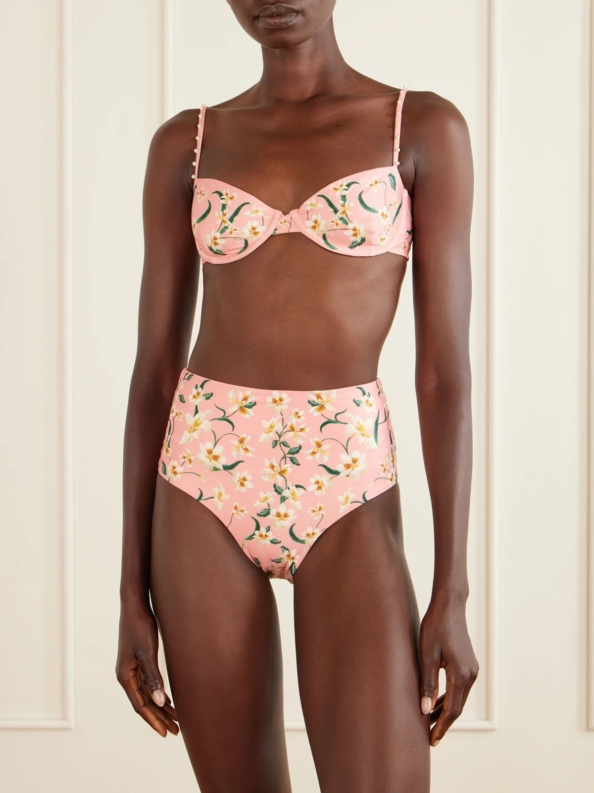 Magenta Promesa Floral-print Bikini Brief