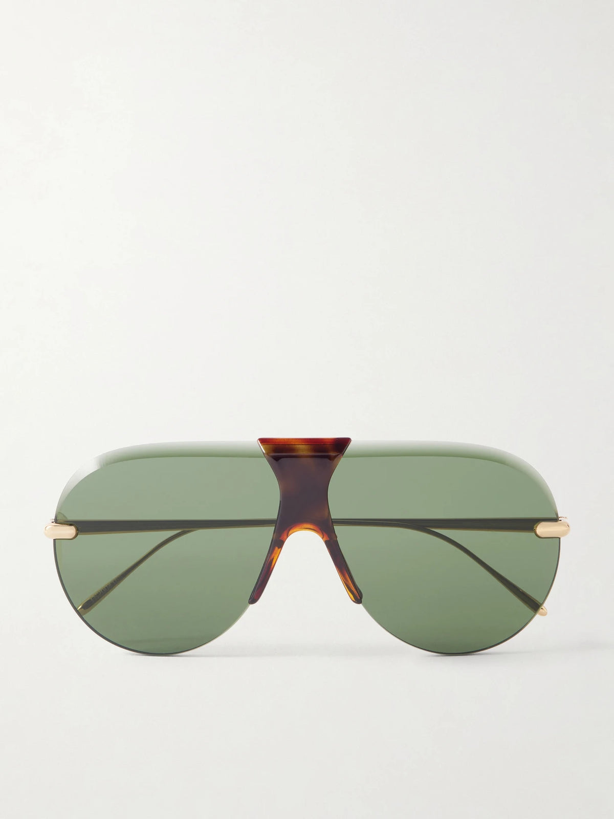 Aviator-style Gold-tone And Tortoiseshell Acetate Sunglasses