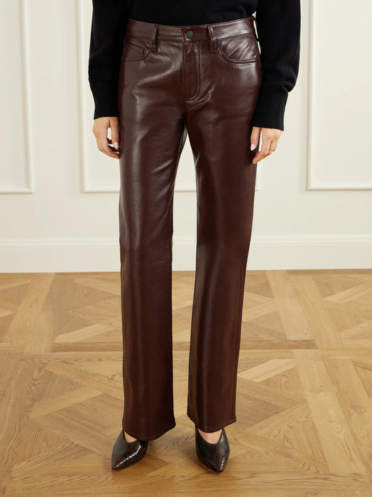 Citizens of Humanity Genova Leather-blend Straight-leg Pants