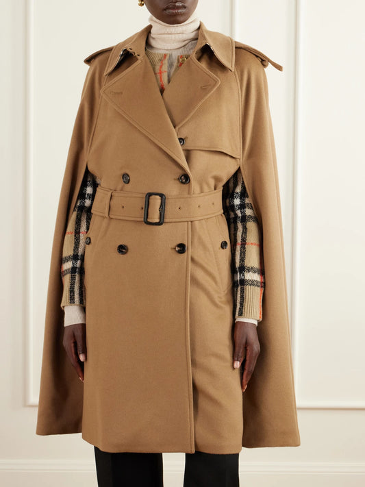Burberry Belmont Belted Cashmere Cape