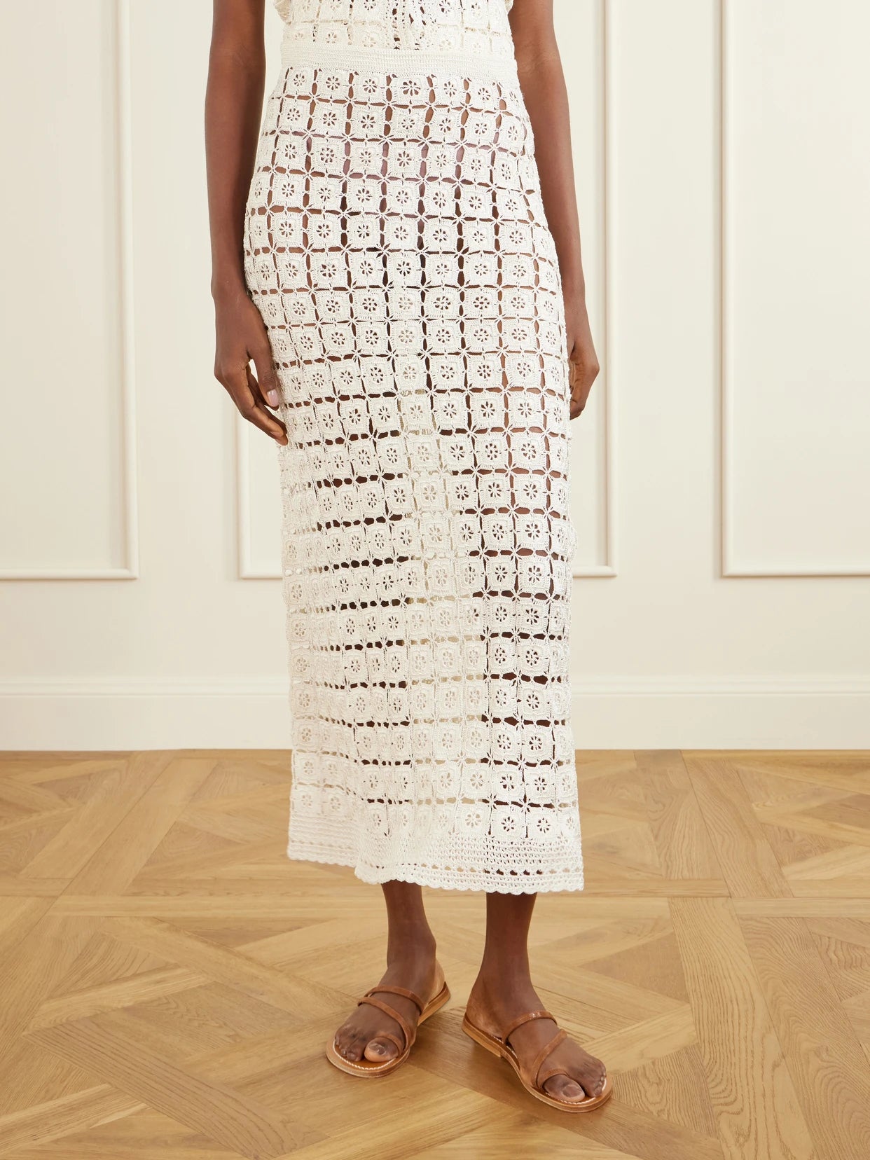 Tea Party Crochet Midi Skirt