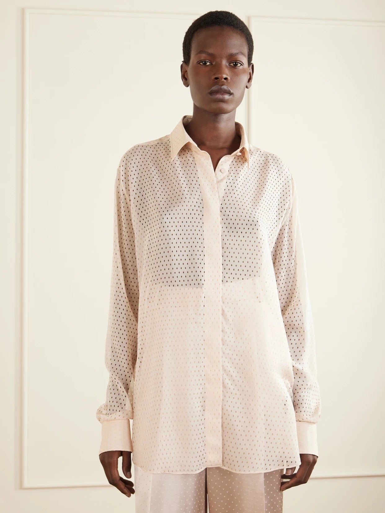 Oversized Silk-chiffon Shirt