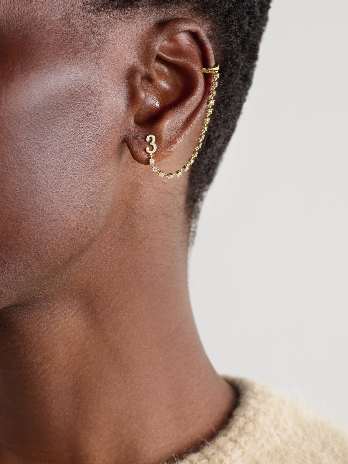 Image of Earrings. Product name - 18-karat Gold Diamond Earring in Multi colour by brand - Anita Ko