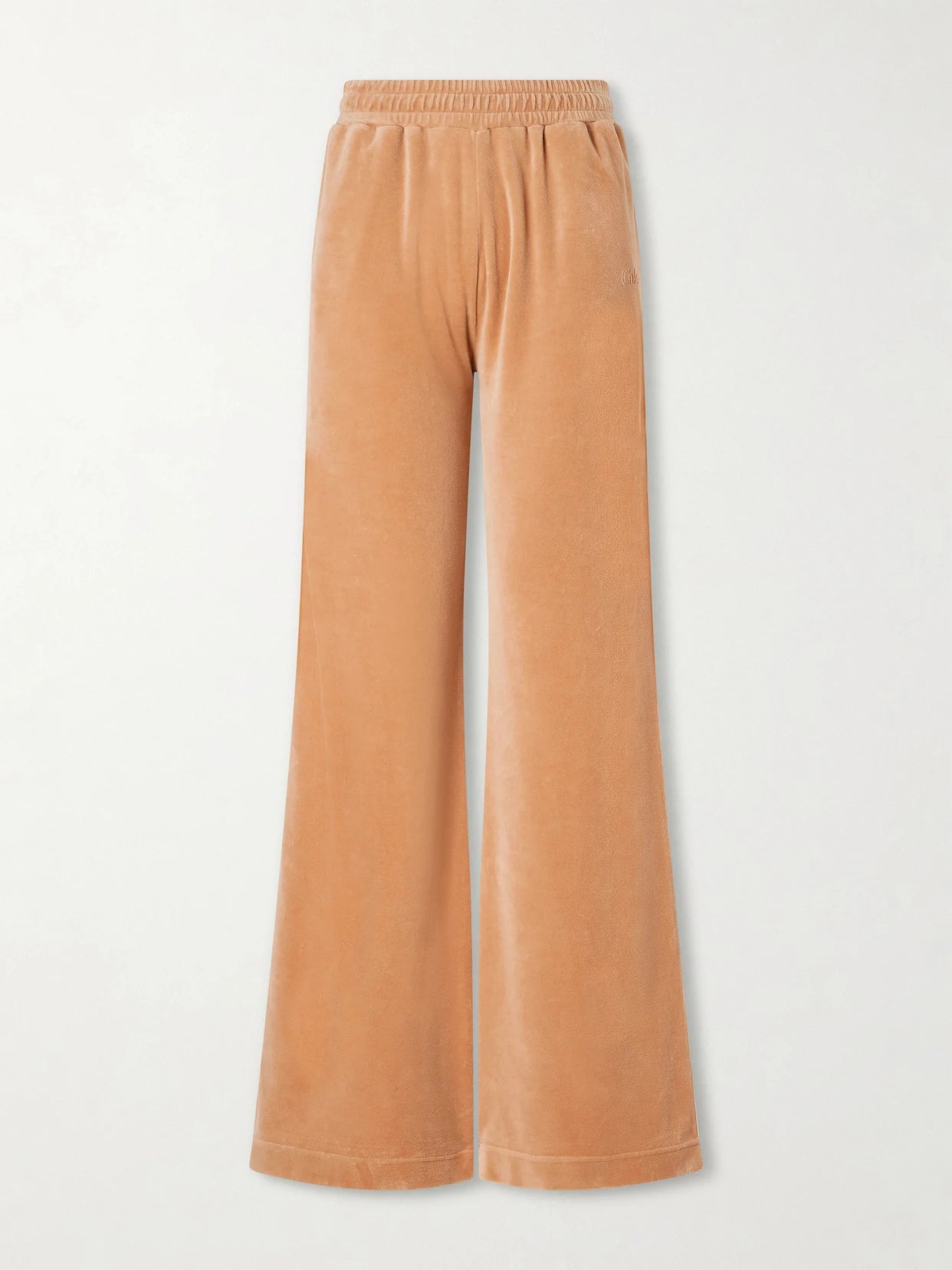 Wide-leg Cotton-blend Velvet Pants