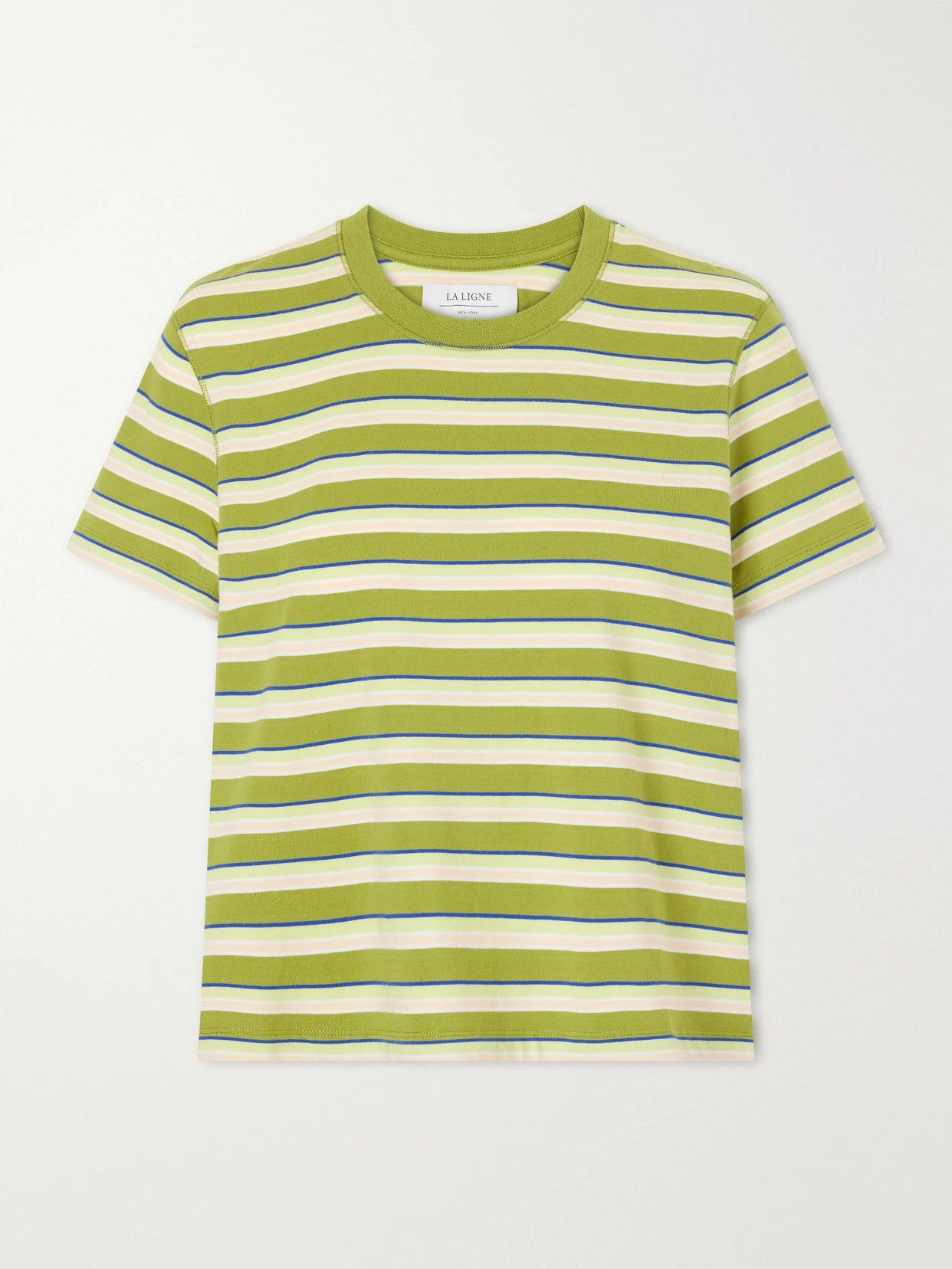 Mol Cropped Striped Cotton T-shirt