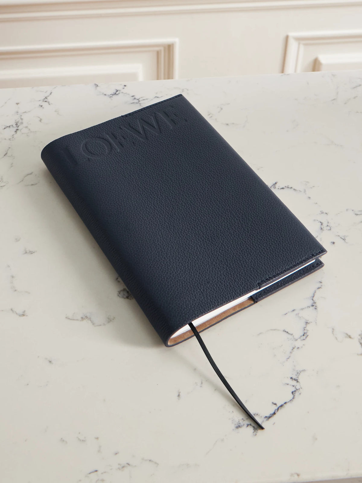 Logo-embossed Leather Notebook