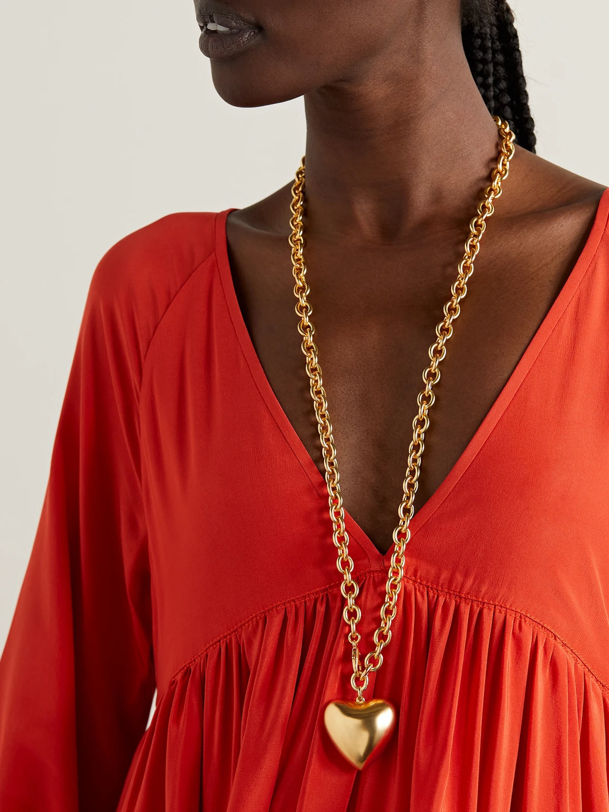 Image of Necklaces. Product name - Heart & Soul Gold-tone Necklace in Multi colour by brand - Roxanne Assoulin