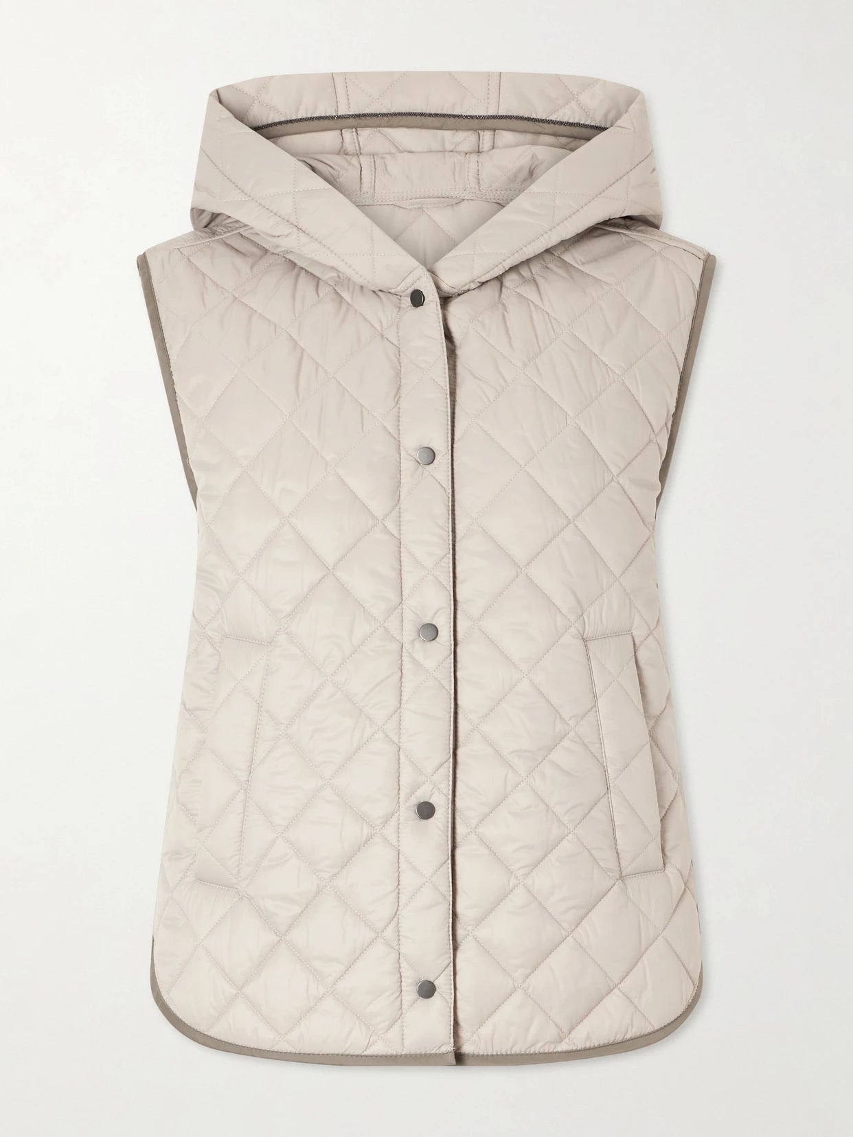 Hooded Quilted Shell Vest