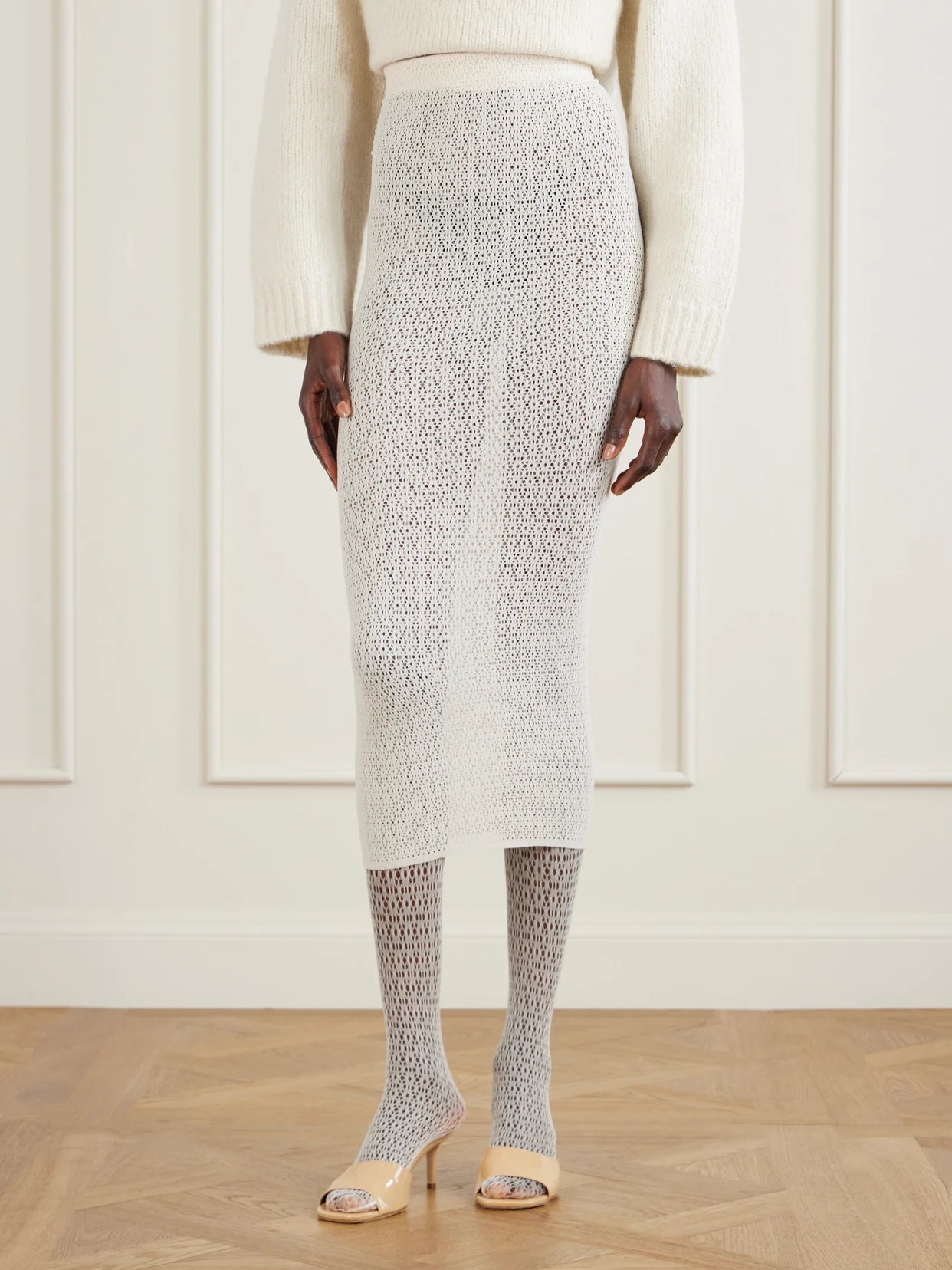 Daisy Stretch-econyl Midi Skirt
