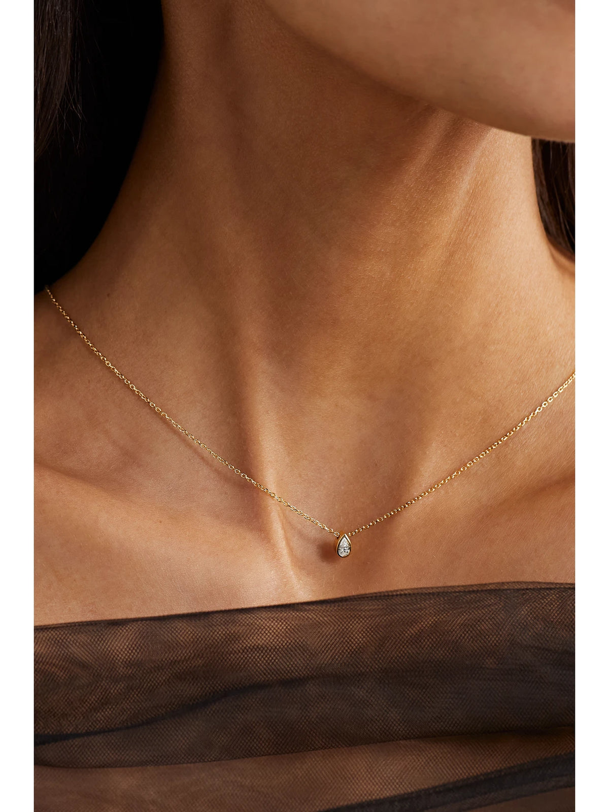 Image of Necklaces. Product name - 14-karat Gold Diamond Necklace in Multi colour by brand - Mateo