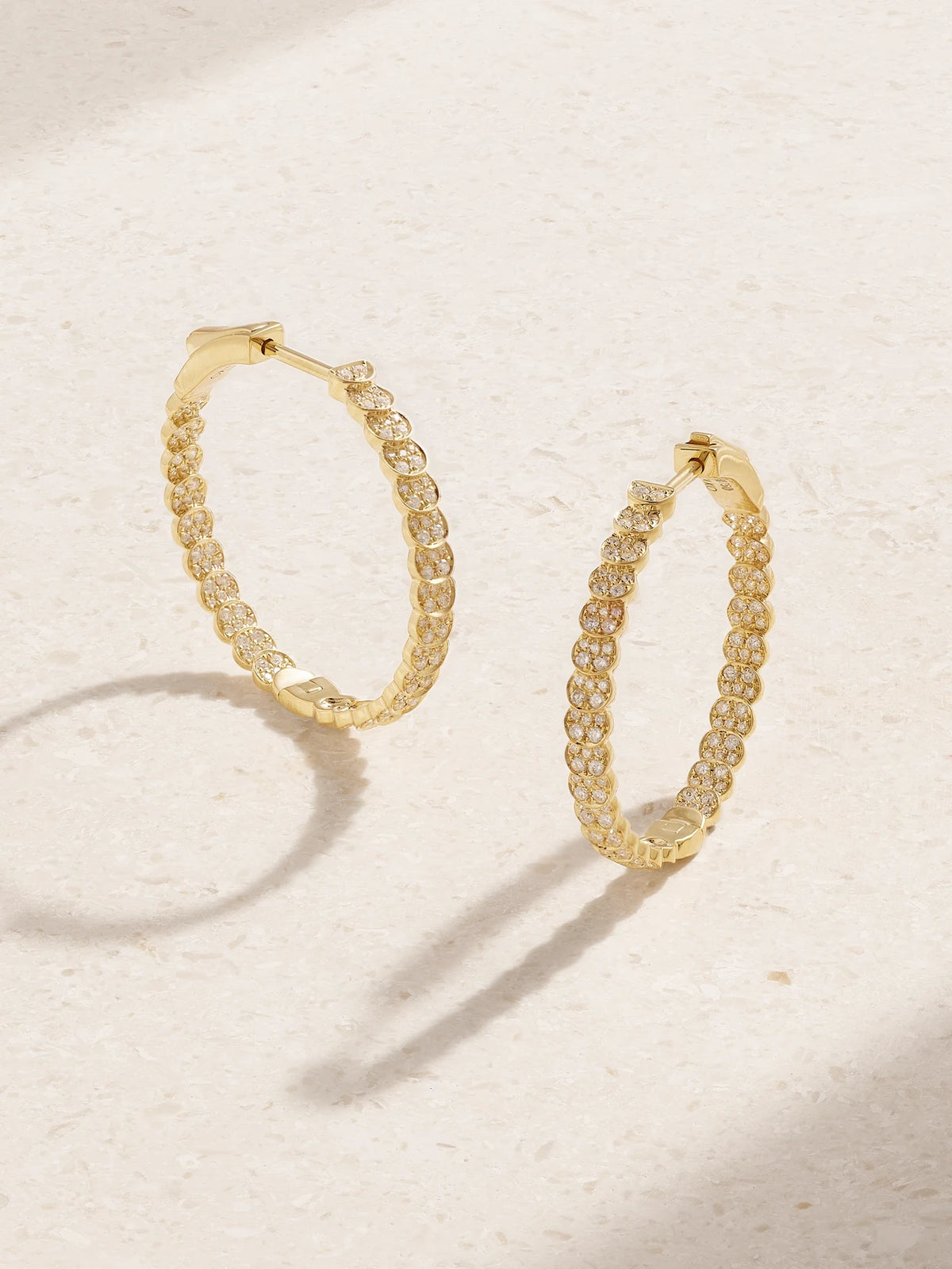 Luna Large 18-karat Gold Diamond Hoop Earrings