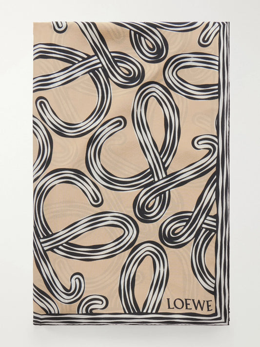 LOEWE + Paula's Ibiza Printed Silk Scarf