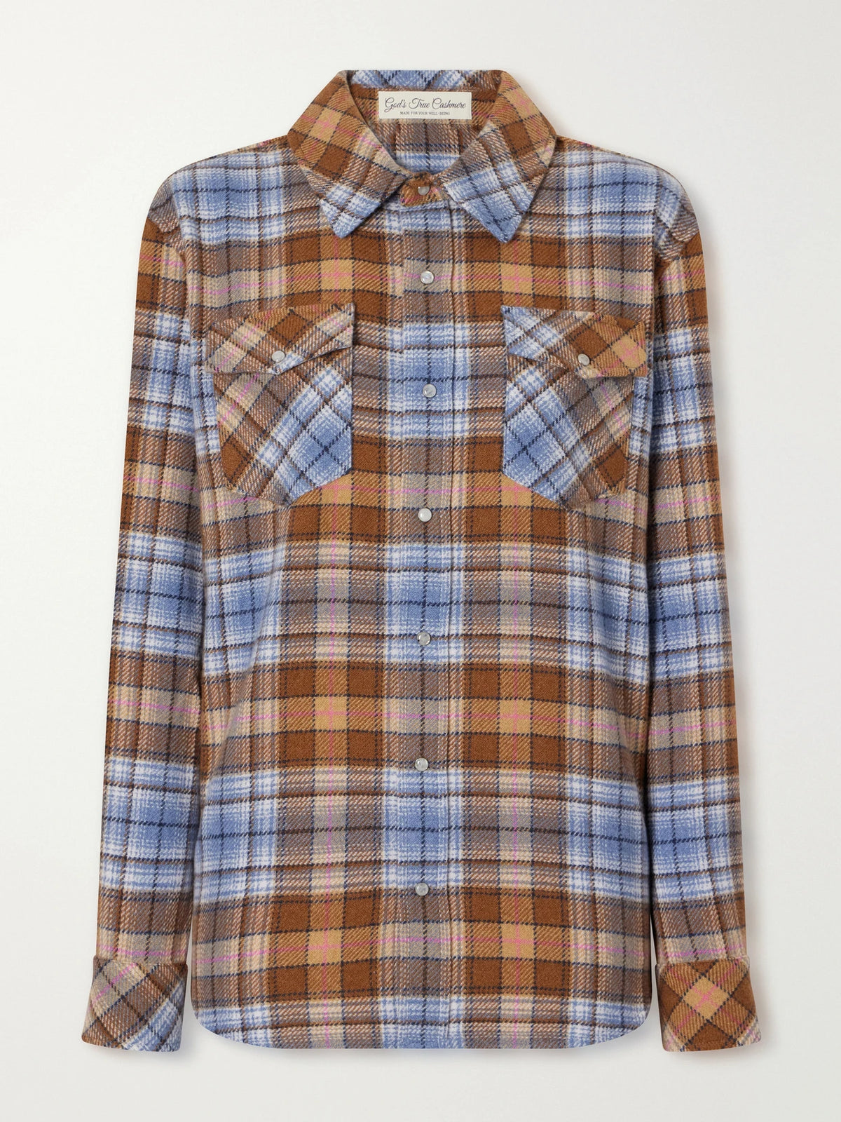 God's True Nomad Checked Cashmere-twill Shirt