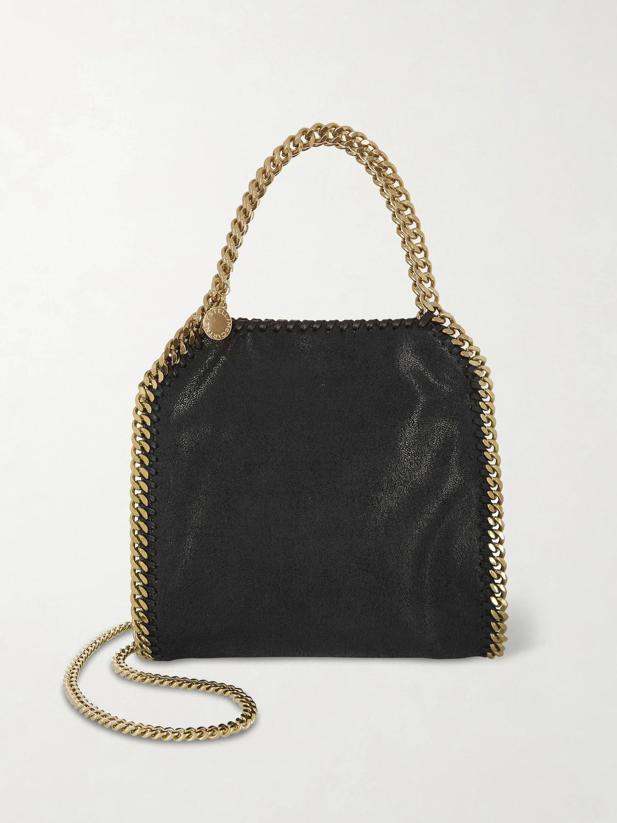 The Falabella Mini Faux Brushed-leather Shoulder Bag