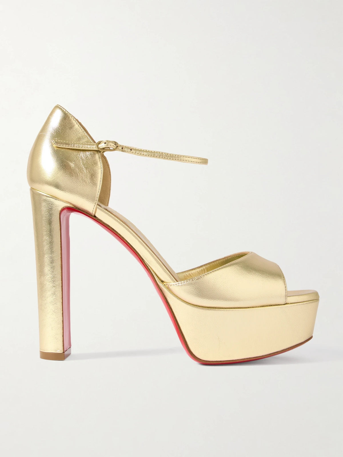 Sandaloo 130 Mirrored-leather Platform Sandals