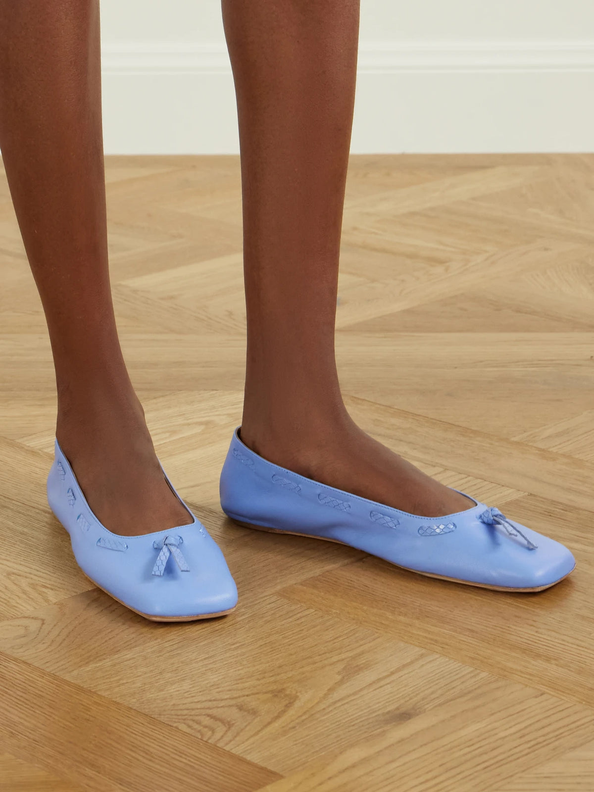 STAUD Milo Leather Ballet Flats