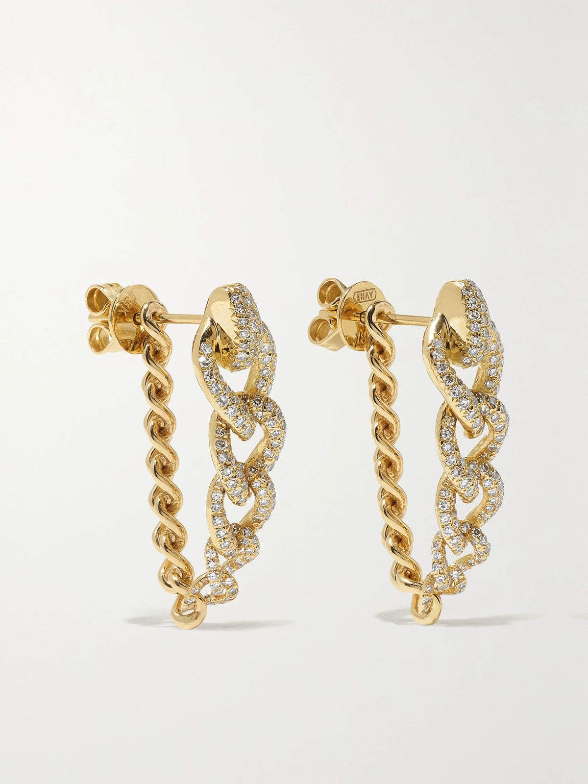 Convertible 18-karat Gold Diamond Earrings