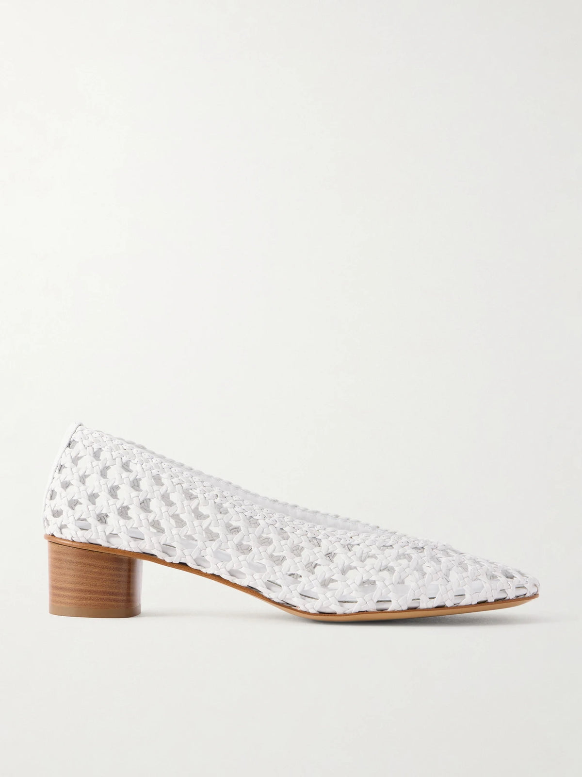 Woven 40 Leather Pumps