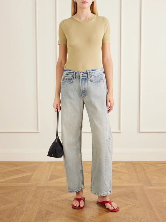 Vivien Ribbed Cotton-blend T-shirt