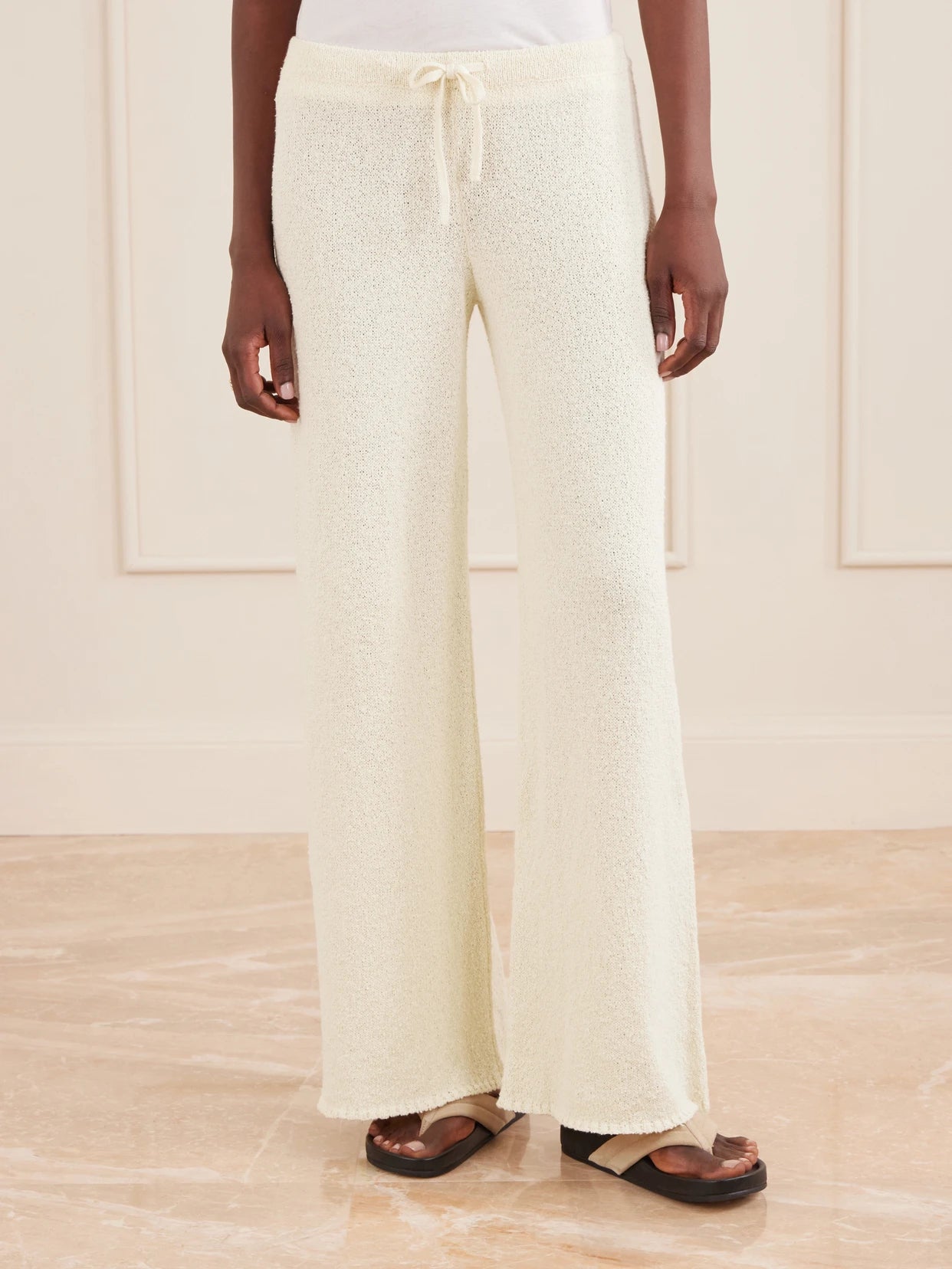 Calla Cotton-bouclé Flared Pants