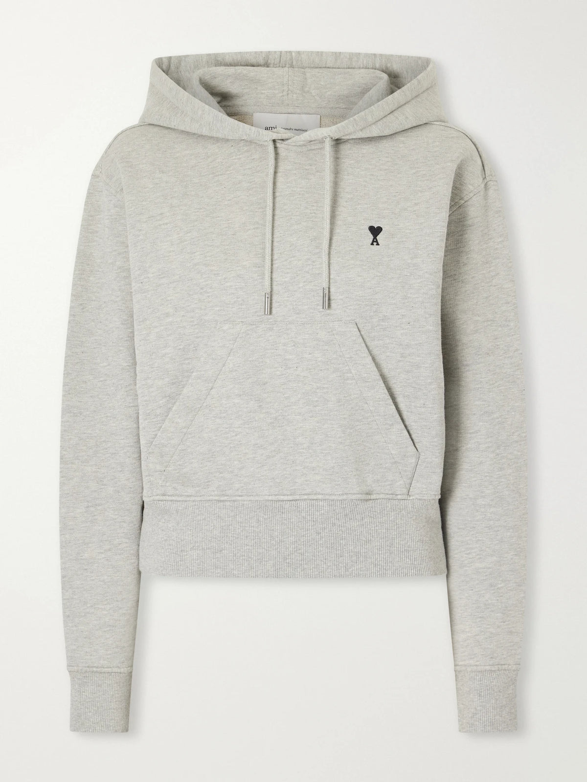 AMI PARIS Embroidered Cotton-jersey Hoodie