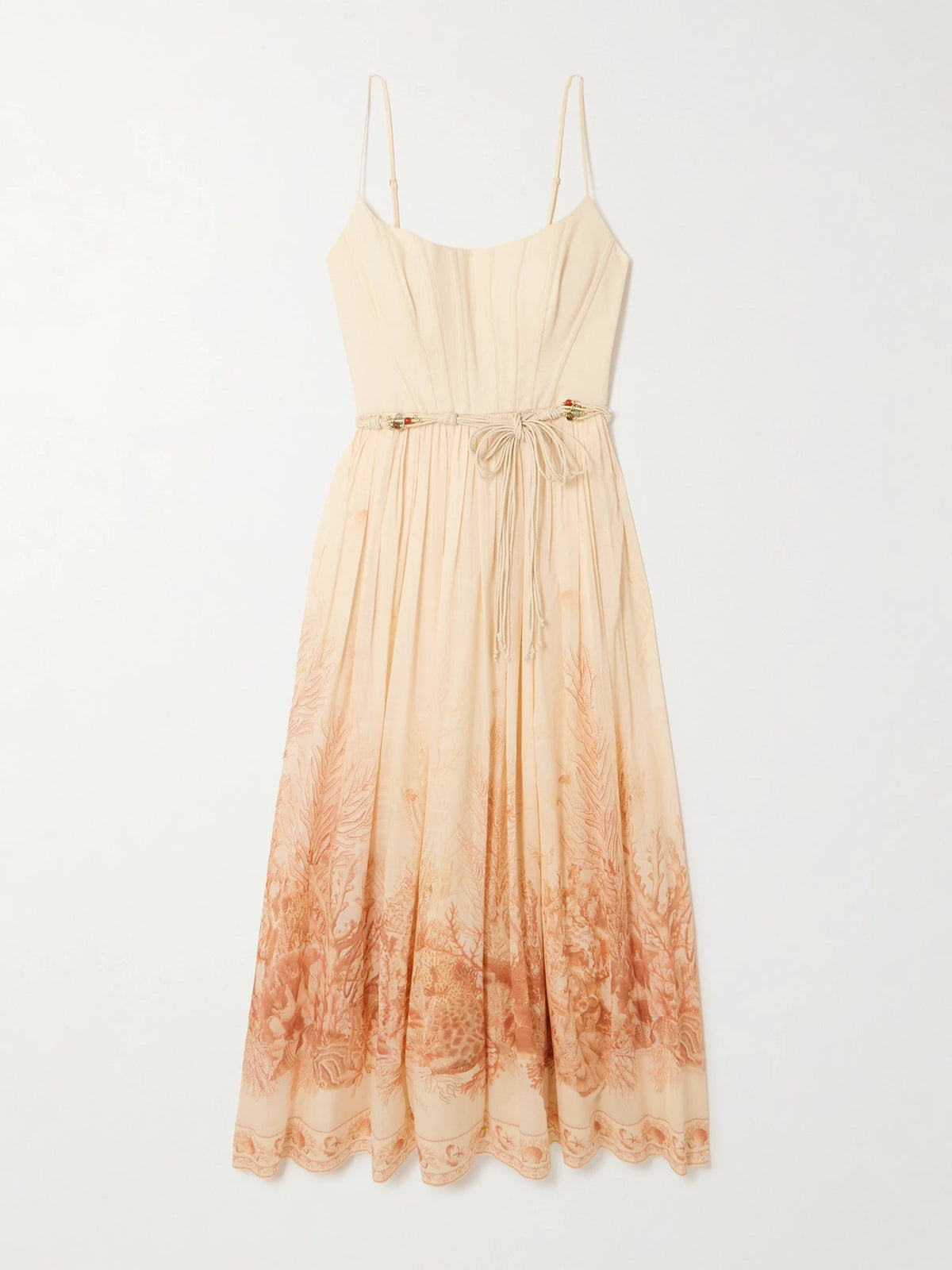 Zimmermann Wanderlust Gathered Printed Cotton-voile Midi Dress
