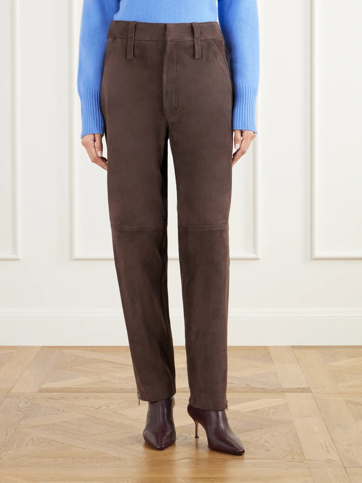 Co Paneled Suede Tapered Pants