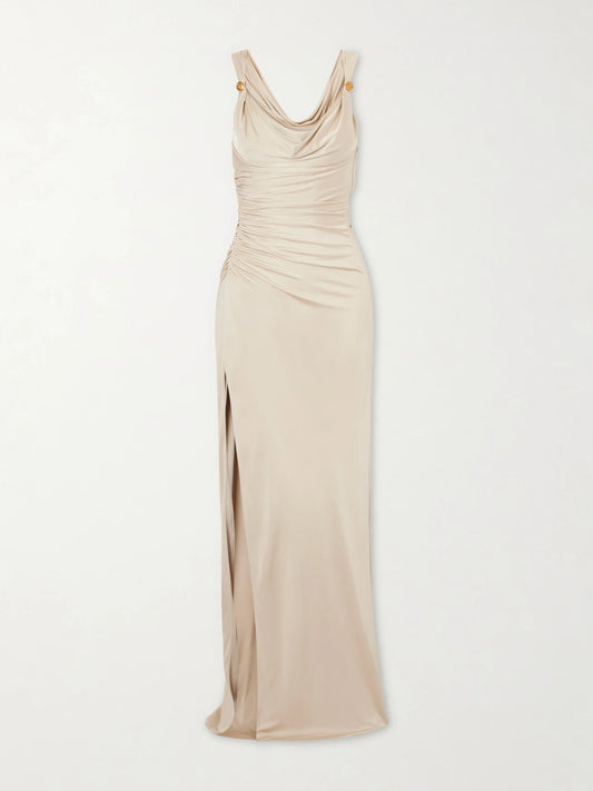 Versace Embellished Jersey Gown