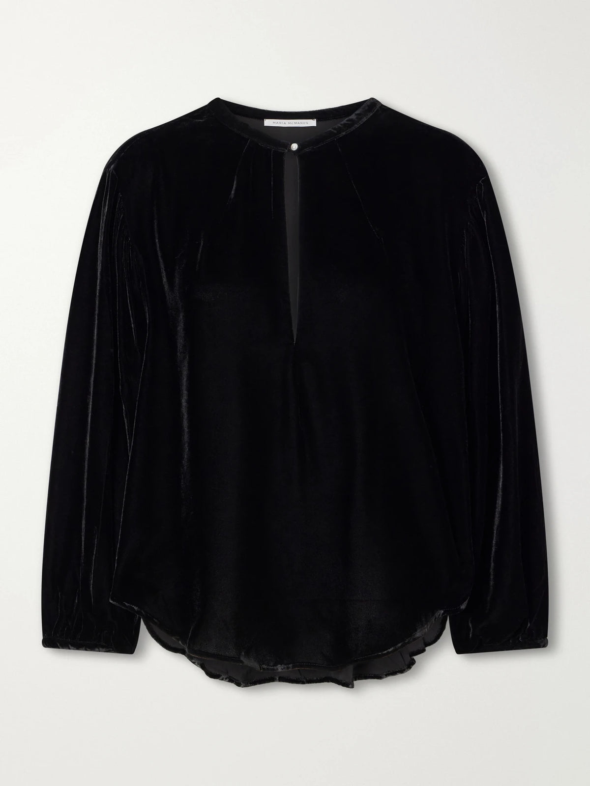 Maria McManus Draped Velvet Blouse