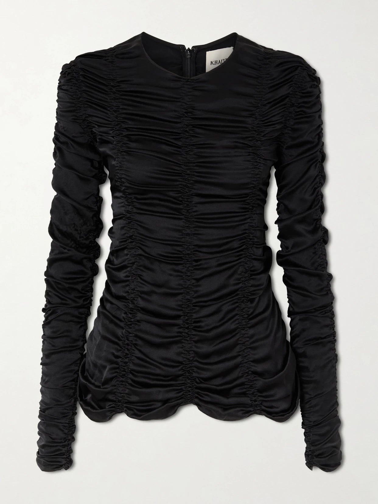 Rory Ruched Silk-satin Top
