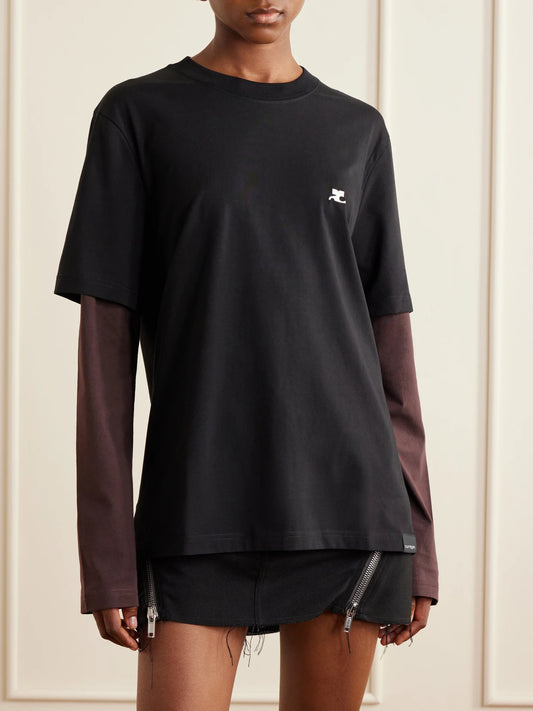 Logo-embroidered Cotton-jersey T-shirt