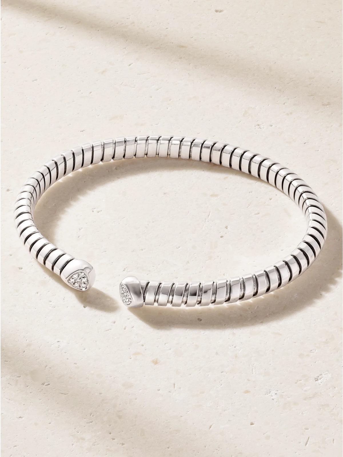 Trisolina 18-karat White Gold Diamonds Bangle