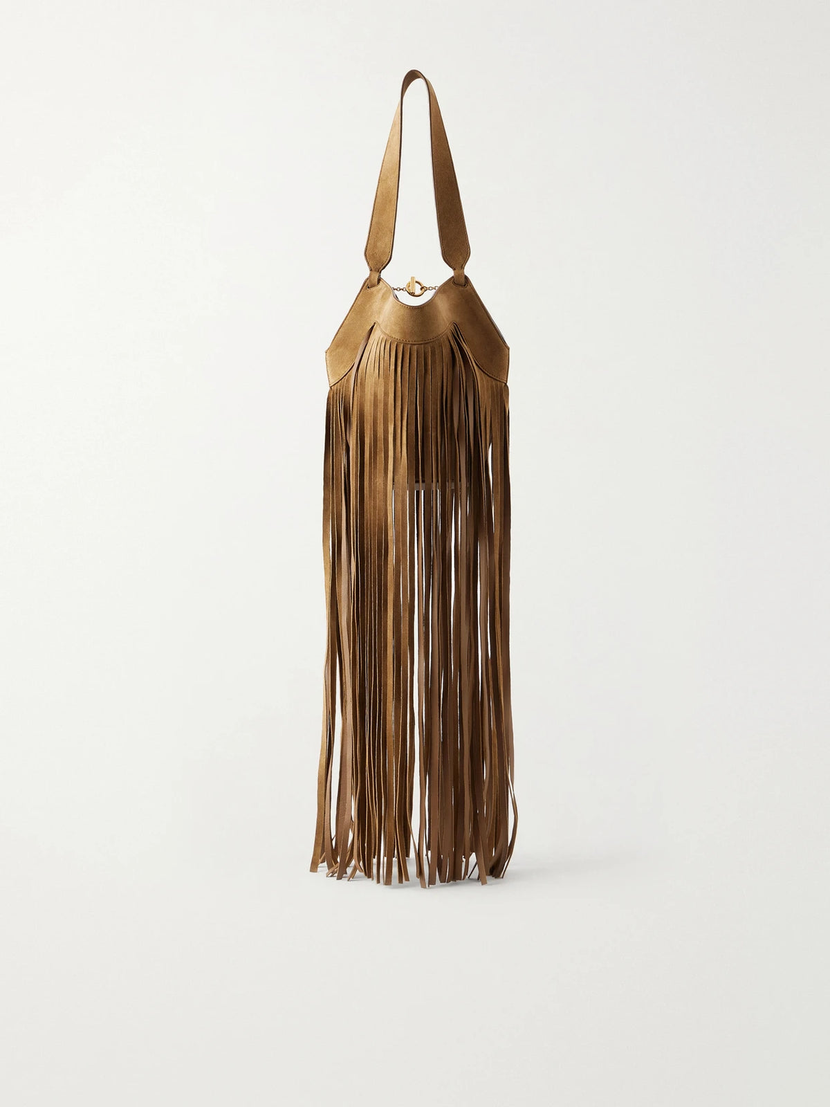 Lotus Fringed Leather Tote