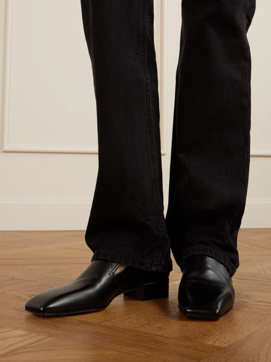 Classic Square Leather Loafers
