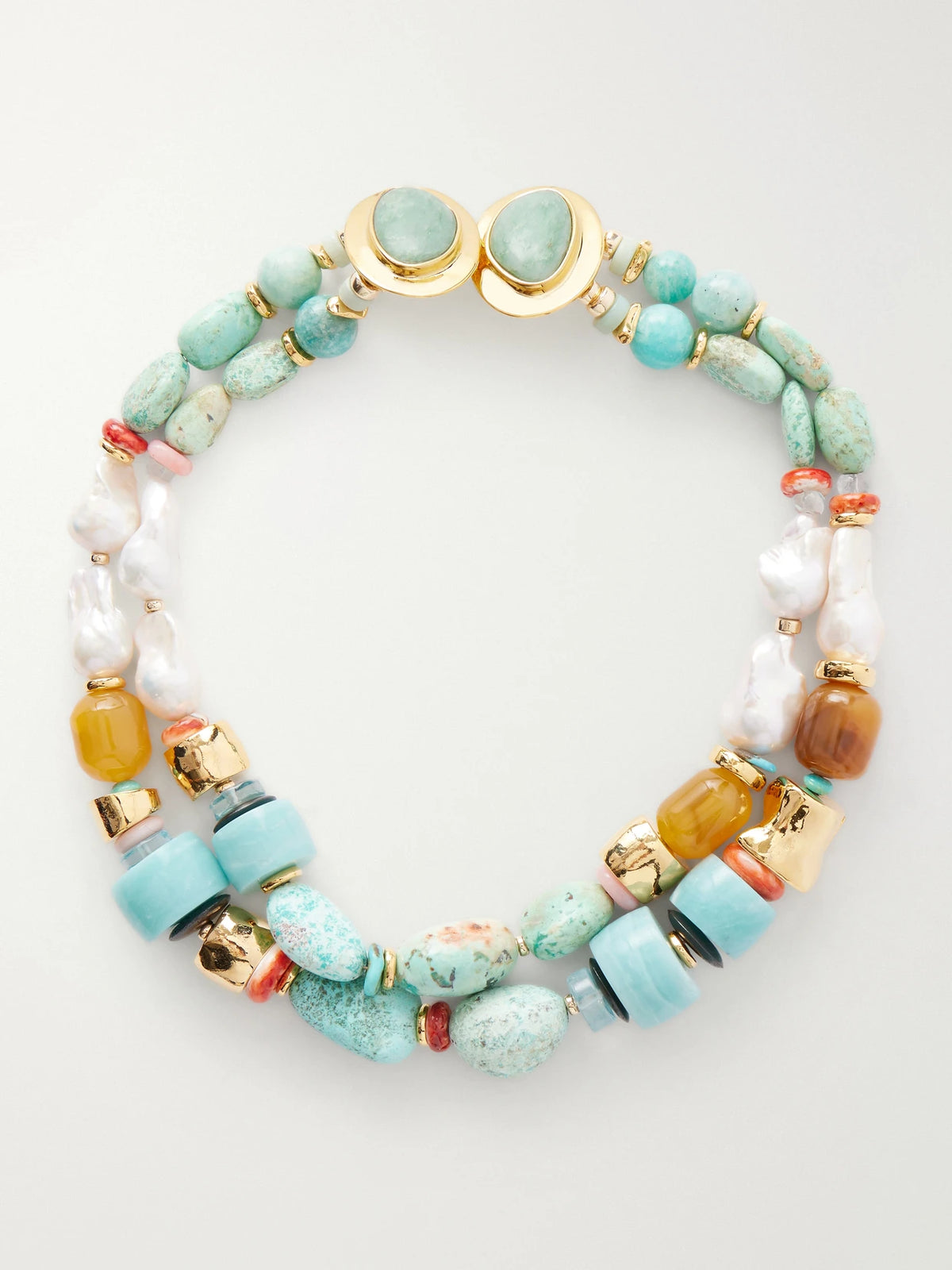 Ariel Gold-plated Multi-stone Necklace