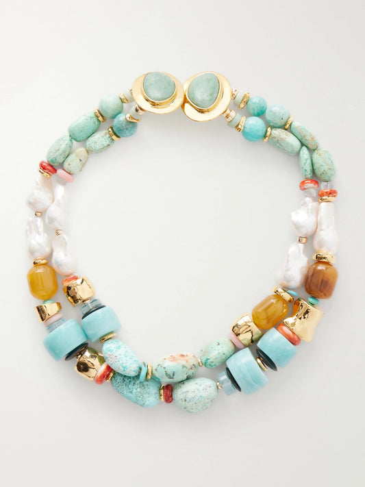 Ariel Gold-plated Multi-stone Necklace