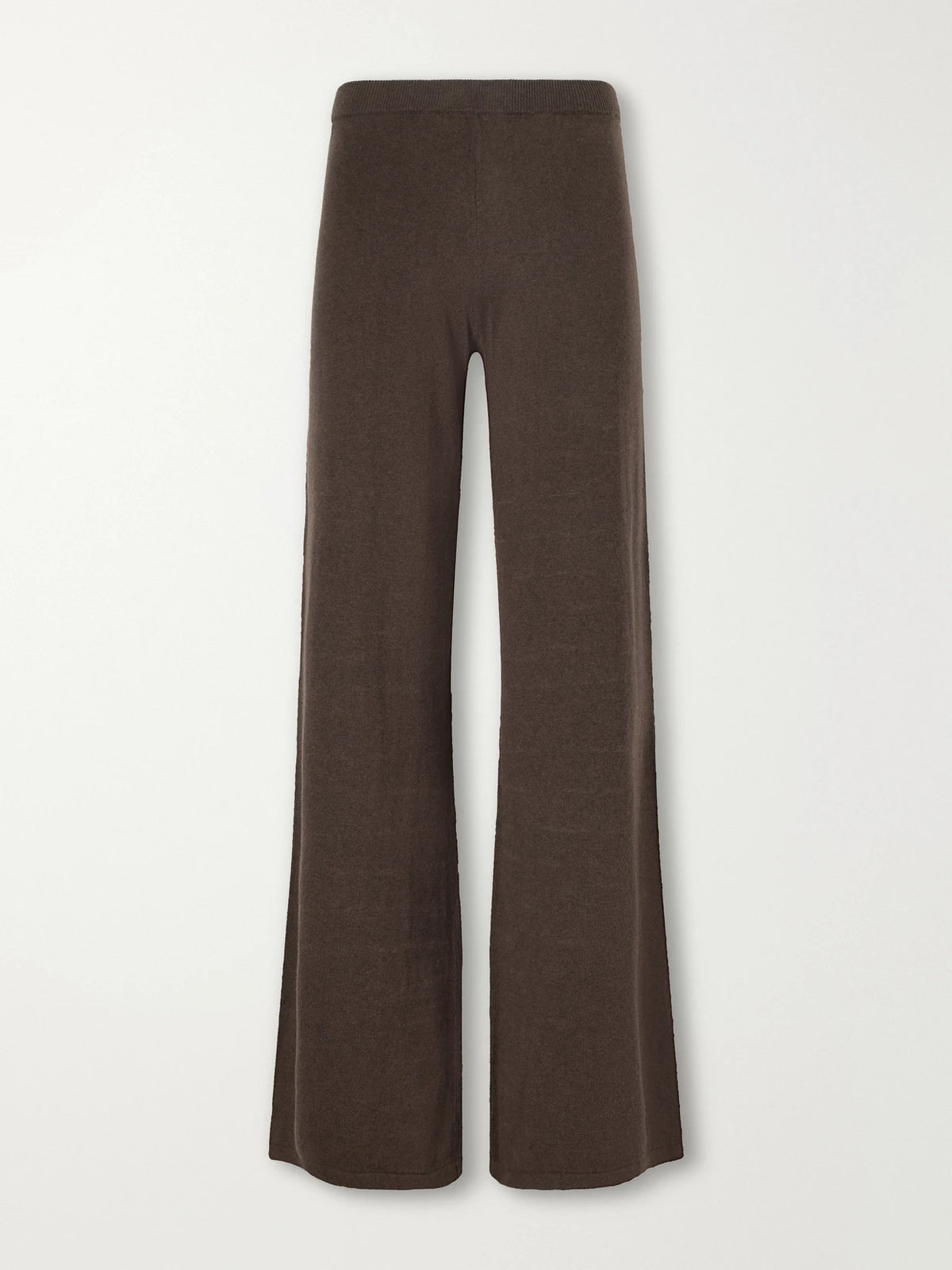 ÉTERNE Cotton And Cashmere-blend Wide-leg Pants