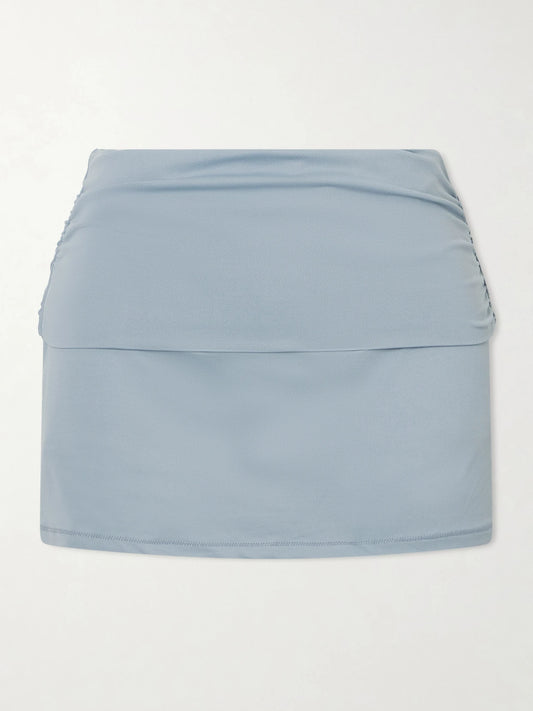 Image of Others. Product name - + Nike 3" Foldover Skorts - Washed Pacific in Blue colour by brand - SKIMS