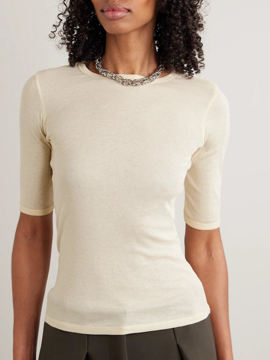 Anna Organic Cotton-jersey T-shirt