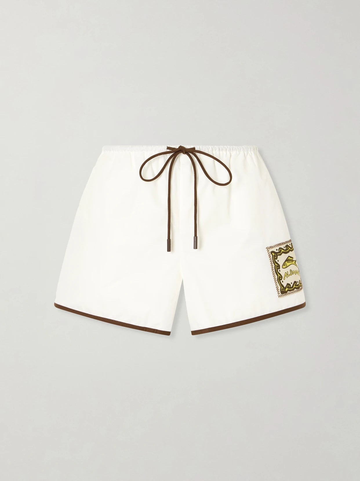 Scuba Embroidered Cotton-poplin Shorts