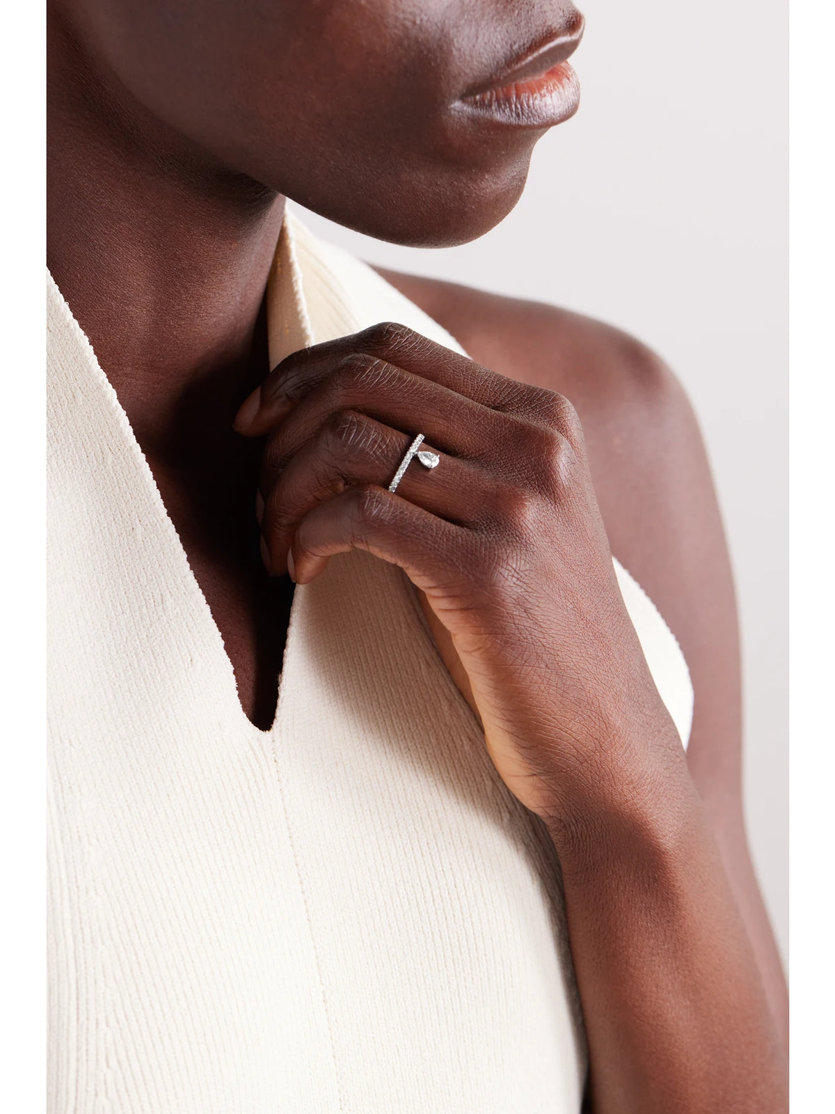 Image of Rings. Product name - Duchess 18-karat White Gold Diamond Eternity Ring in Multi colour by brand - Anita Ko